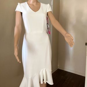 Betsey Johnson white/cream Cocktail dress with flare at the bottom
